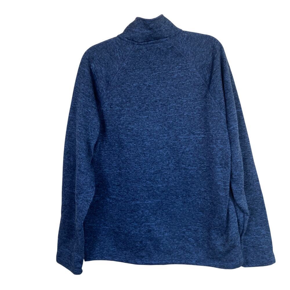 Eddie Bauer Mens Sz L NWT Radiator Sweater Fleece 1/4 Shady Blue Heathered Blue - Picture 2 of 15
